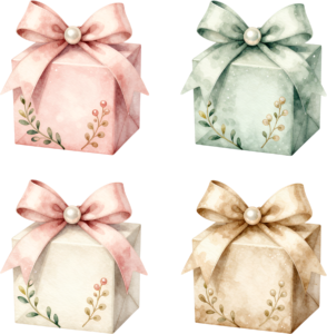 Create elegant compositions with this refined Gift Box Clipart stack, showcasing roses and eucalyptus, a pristine PNG for sophisticated events 5 - Create elegant compositions with this refined Gift Box Clipart stack, showcasing roses and eucalyptus, a pristine PNG for sophisticated events Free PNG Download
