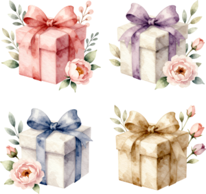 Purple Gift Box watercolor PNG illustration, complemented by beautiful lotus flowers for serene spiritual event designs 19 - Purple Gift Box watercolor PNG illustration, complemented by beautiful lotus flowers for serene spiritual event designs Free PNG Download