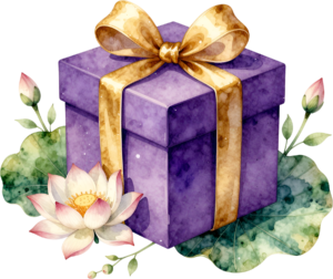 - Festive Present Stack watercolor PNG illustration, featuring an array of colorful boxes and blooming flowers for joyous events Free PNG Download