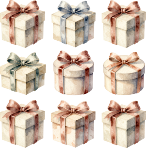 Purple Gift Box watercolor PNG illustration, complemented by beautiful lotus flowers for serene spiritual event designs 4 - Purple Gift Box watercolor PNG illustration, complemented by beautiful lotus flowers for serene spiritual event designs Free PNG Download