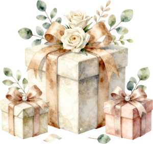 White Gift Boxes watercolor PNG illustration set, featuring silver ribbons for clean, modern wedding and event designs 18 - White Gift Boxes watercolor PNG illustration set, featuring silver ribbons for clean, modern wedding and event designs Free PNG Download