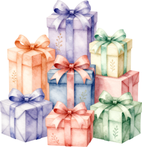 White Gift Boxes watercolor PNG illustration set, featuring silver ribbons for clean, modern wedding and event designs 9 - White Gift Boxes watercolor PNG illustration set, featuring silver ribbons for clean, modern wedding and event designs Free PNG Download