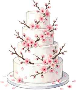 Lily of the Valley Wedding Cake with roses and lavender sprigs on elegant hexagonal PNG Clipart 27 - Lily of the Valley Wedding Cake with roses and lavender sprigs on elegant hexagonal PNG Clipart Free PNG Download
