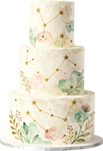 Celestial galaxy cake, magical two-tier watercolor wedding cake PNG illustration, starry night design 35 - Celestial galaxy cake, magical two-tier watercolor wedding cake PNG illustration, starry night design Free PNG Download