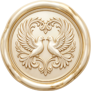 Exquisite Cream Dove Wax Seal, artistic PNG Illustrations for unions