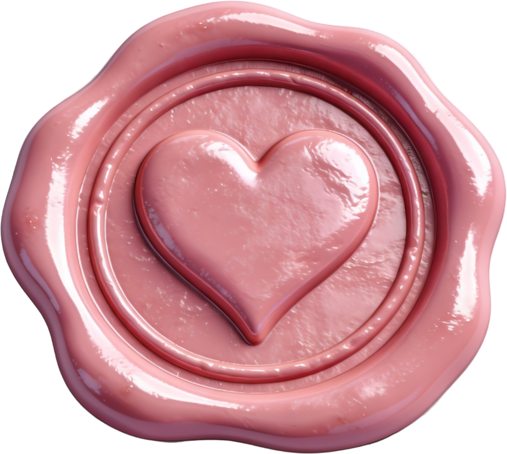 Charming Pink Heart Motif creating a Delightful Wax Seals PNG Illustration 1 - Charming Pink Heart Motif creating a Delightful Wax Seals PNG Illustration Free PNG Download