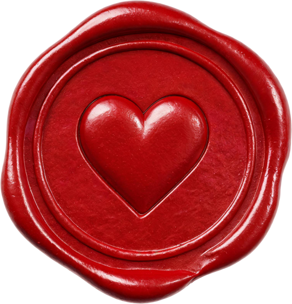 Classic Deep Red Heart Impression featured in this Wax Seals PNG Illustration 1 - Classic Deep Red Heart Impression featured in this Wax Seals PNG Illustration Free PNG Download