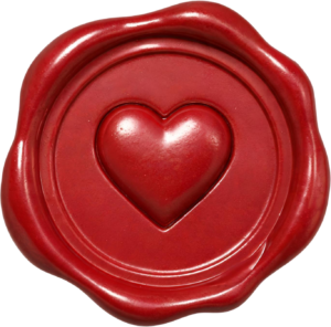 Smooth Deep Red Heart Impression perfect for this Wax Seals PNG Illustration