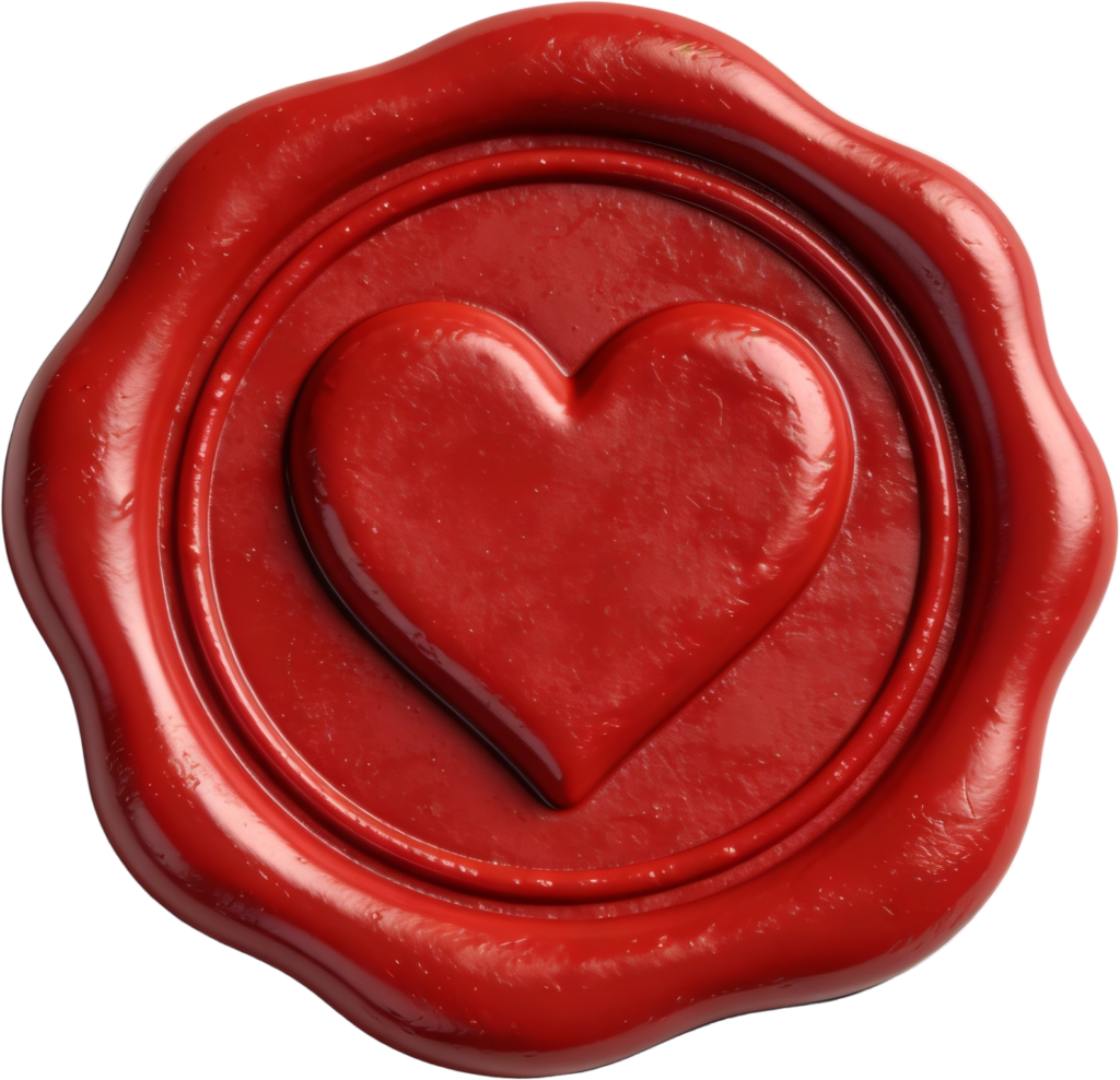 Vibrant Glossy Red Heart Stamp making a Bold Wax Seals PNG Illustration 1 - Vibrant Glossy Red Heart Stamp making a Bold Wax Seals PNG Illustration Free PNG Download
