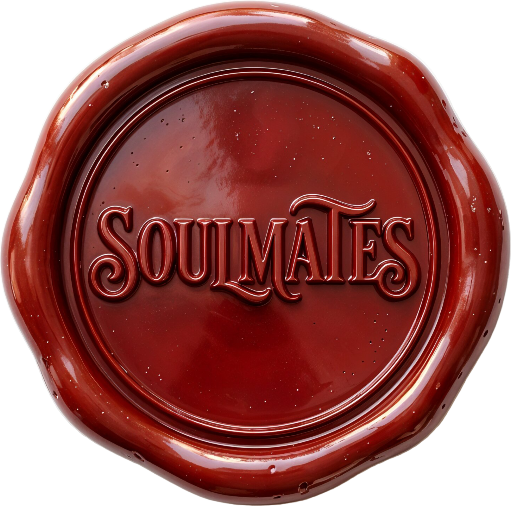 Bold SOULMATES on a textured red Wax Seals, PNG, Illustration for declarations 1 - Bold SOULMATES on a textured red Wax Seals, PNG, Illustration for declarations Free PNG Download