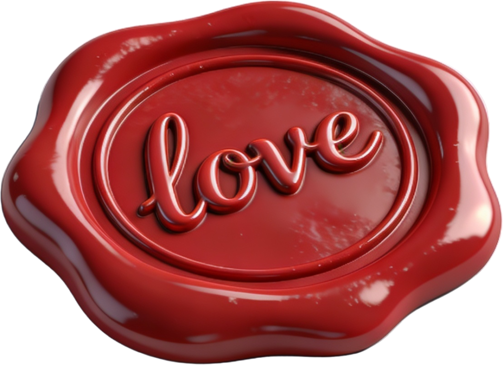 Sweet glossy red "love" message on a unique Wax Seals, PNG, Illustration stamp 1 - Sweet glossy red "love" message on a unique Wax Seals, PNG, Illustration stamp Free PNG Download