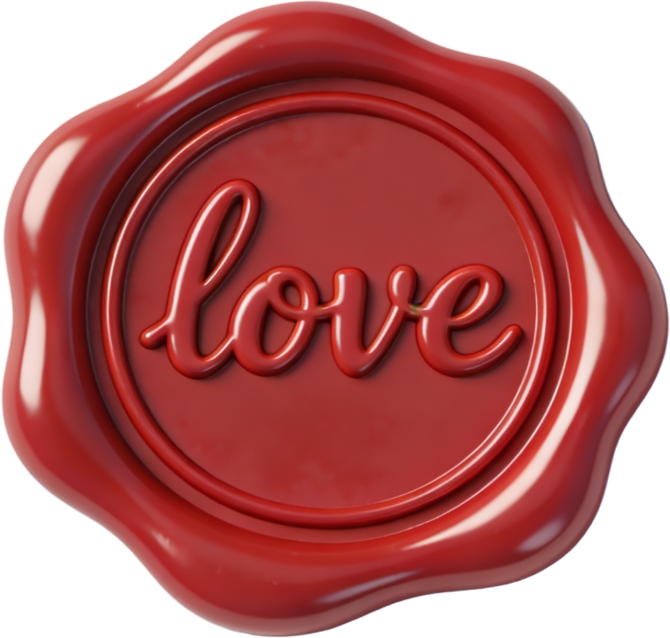 Smooth, vibrant red "love" design featured on lovely Wax Seals, PNG, Illustration element 1 - Smooth, vibrant red "love" design featured on lovely Wax Seals, PNG, Illustration element Free PNG Download