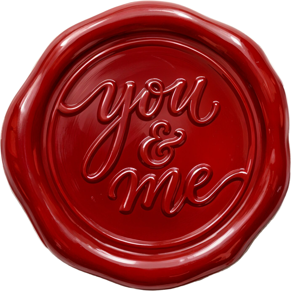 Smooth red "you & me" bouncy script for a cheerful Wax Seals, PNG, Illustration seal 1 - Smooth red "you & me" bouncy script for a cheerful Wax Seals, PNG, Illustration seal Free PNG Download