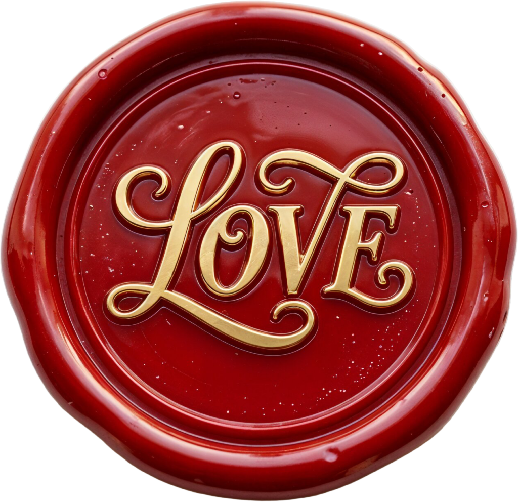 Prominent golden "Love" with flourishes on a sleek red Wax Seals, PNG, Illustration symbol 1 - Prominent golden "Love" with flourishes on a sleek red Wax Seals, PNG, Illustration symbol Free PNG Download