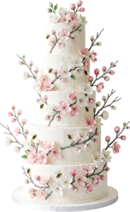 Lily of the Valley Wedding Cake with roses and lavender sprigs on elegant hexagonal PNG Clipart 49 - Lily of the Valley Wedding Cake with roses and lavender sprigs on elegant hexagonal PNG Clipart Free PNG Download