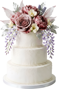 Lily of the Valley Wedding Cake with roses and lavender sprigs on elegant hexagonal PNG Clipart 59 - Lily of the Valley Wedding Cake with roses and lavender sprigs on elegant hexagonal PNG Clipart Free PNG Download
