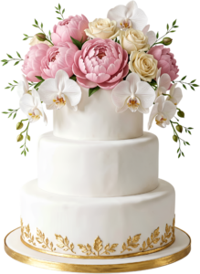 Lily of the Valley Wedding Cake with roses and lavender sprigs on elegant hexagonal PNG Clipart 61 - Lily of the Valley Wedding Cake with roses and lavender sprigs on elegant hexagonal PNG Clipart Free PNG Download