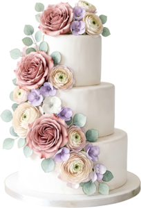 Implement this sophisticated Pearl Adorned Wedding Cake illustration, crowned with rich florals, as a versatile PNG 9 - Implement this sophisticated Pearl Adorned Wedding Cake illustration, crowned with rich florals, as a versatile PNG Free PNG Download
