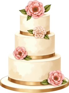 - Elevate your designs with this Quilted Diamond Wedding Cake illustration, decorated with climbing florals in PNG Free PNG Download