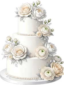 - Elevate your designs with this Quilted Diamond Wedding Cake illustration, decorated with climbing florals in PNG Free PNG Download