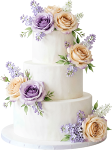 Lily of the Valley Wedding Cake with roses and lavender sprigs on elegant hexagonal PNG Clipart 20 - Lily of the Valley Wedding Cake with roses and lavender sprigs on elegant hexagonal PNG Clipart Free PNG Download