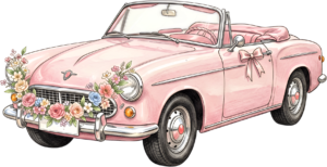Classic "Just Married" wedding car couple PNG, charming bridal clipart for festive announcements. 25 - Classic "Just Married" wedding car couple PNG, charming bridal clipart for festive announcements. Free PNG Download