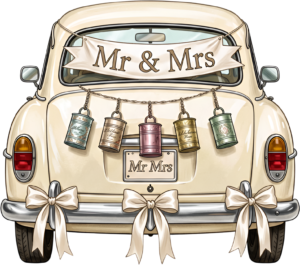 Ecstatic watercolor wedding couple PNG, green convertible car clipart for joyful announcement cards. 27 - Ecstatic watercolor wedding couple PNG, green convertible car clipart for joyful announcement cards. Free PNG Download