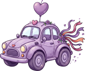 Cheerful watercolor wedding couple PNG, cream classic car clipart for delightful ceremony announcements. 29 - Cheerful watercolor wedding couple PNG, cream classic car clipart for delightful ceremony announcements. Free PNG Download