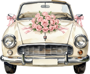 Happy rustic wedding couple PNG, blue classic car clipart for charming country wedding invites. 30 - Happy rustic wedding couple PNG, blue classic car clipart for charming country wedding invites. Free PNG Download