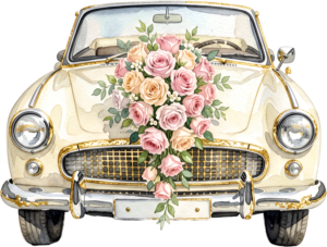 Happy rustic wedding couple PNG, blue classic car clipart for charming country wedding invites. 32 - Happy rustic wedding couple PNG, blue classic car clipart for charming country wedding invites. Free PNG Download
