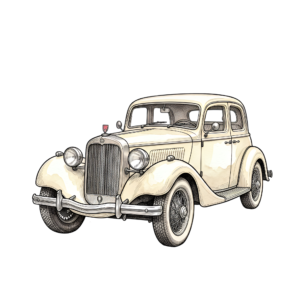 - Delicate pink wedding car illustration, side view with charming floral decorations, perfect romantic PNG Free PNG Download