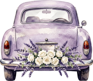 Cheerful watercolor wedding couple PNG, cream classic car clipart for delightful ceremony announcements. 37 - Cheerful watercolor wedding couple PNG, cream classic car clipart for delightful ceremony announcements. Free PNG Download