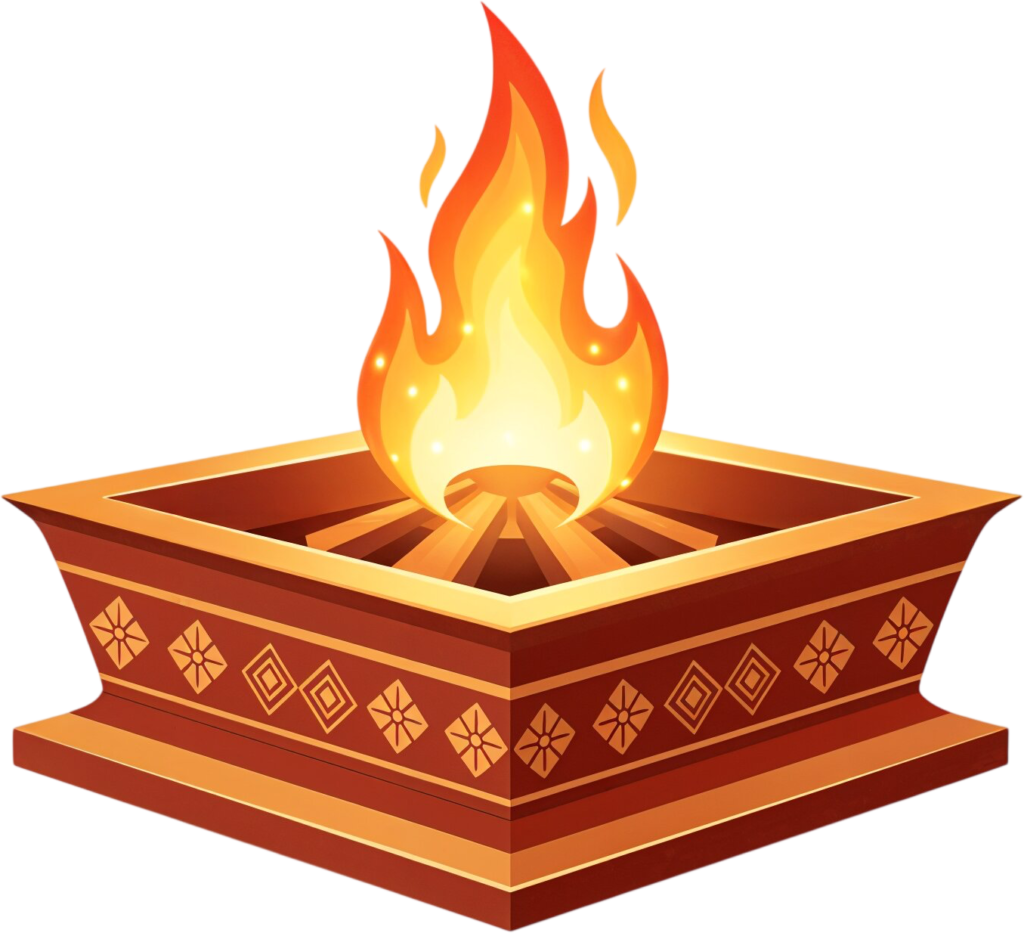 - Traditional square havan kund, a warm wooden fire pit illustration PNG image Free PNG Download