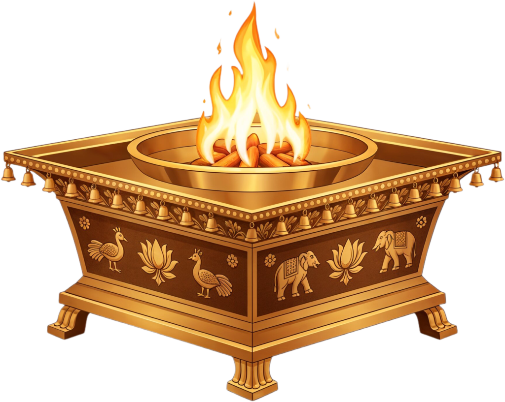 Exquisite golden havan kund, a detailed ceremonial fire illustration PNG 1 - Exquisite golden havan kund, a detailed ceremonial fire illustration PNG Free PNG Download