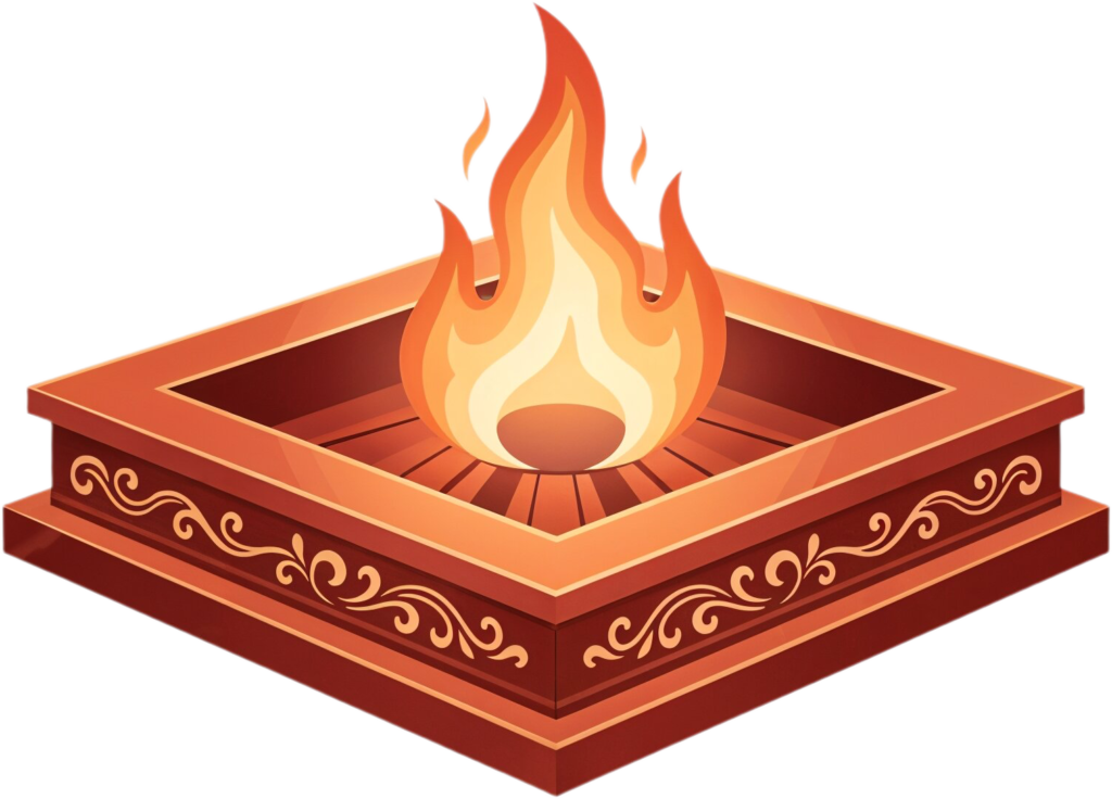 Elaborate golden Havan Kund with peacock motifs, a detailed PNG illustration 1 - Elaborate golden Havan Kund with peacock motifs, a detailed PNG illustration Free PNG Download