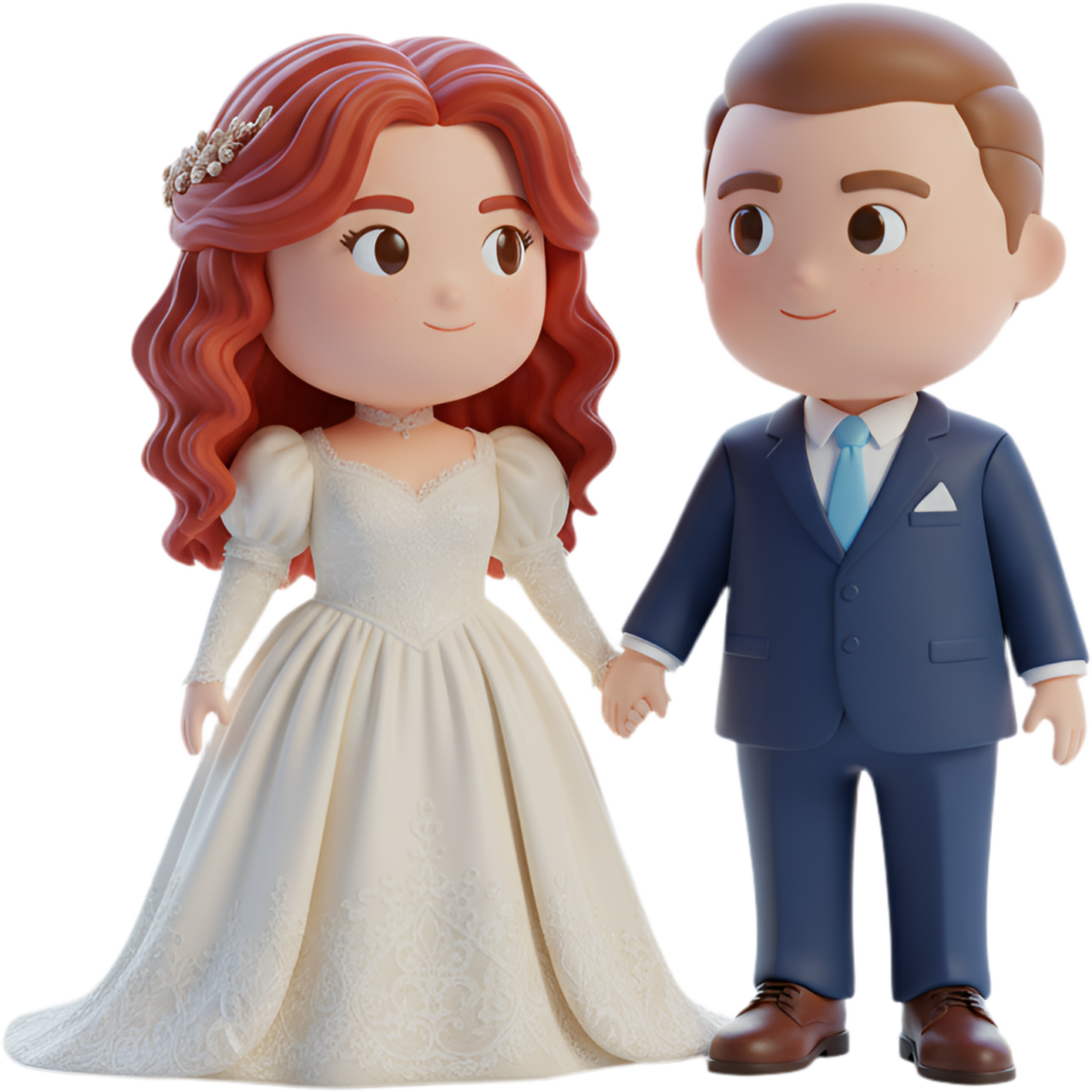 - Gentle Chibi Couple Holding Hands, a sweet and classic PNG illustration Free PNG Download