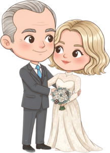 Confident Chibi Wedding Duo in Elegant Attire, a charming PNG illustration 37 - Confident Chibi Wedding Duo in Elegant Attire, a charming PNG illustration Free PNG Download