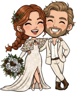 Confident Chibi Wedding Duo in Elegant Attire, a charming PNG illustration 42 - Confident Chibi Wedding Duo in Elegant Attire, a charming PNG illustration Free PNG Download
