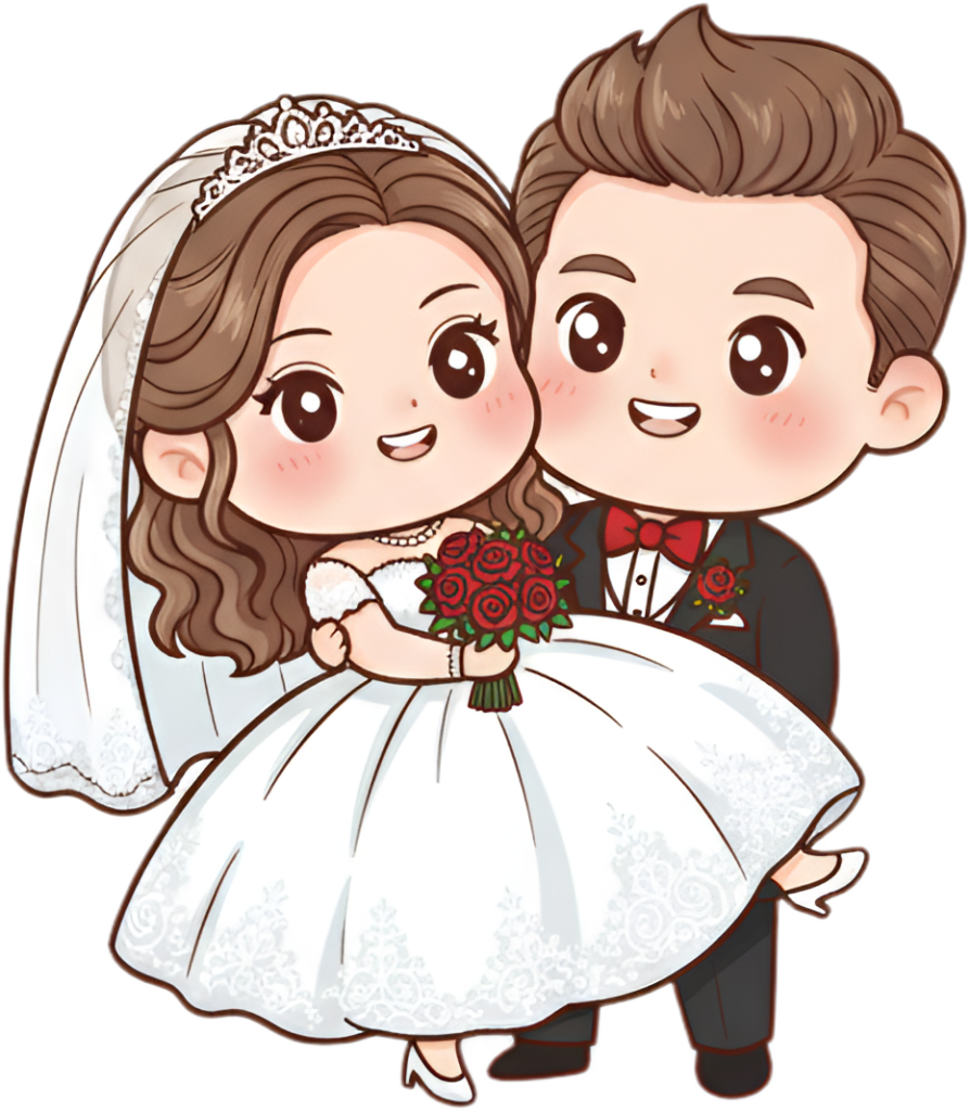 Romantic groom carrying bride cartoon illustration, red roses bouquet PNG 1 - Romantic groom carrying bride cartoon illustration, red roses bouquet PNG Free PNG Download