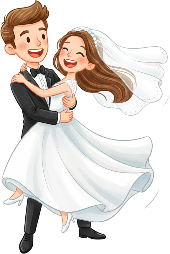 Whimsical Watercolor Western Wedding Couple Illustration PNG Clipart for Fairytale Marriage Stationery and Professional Creative Branding 1 - Whimsical Watercolor Western Wedding Couple Illustration PNG Clipart for Fairytale Marriage Stationery and Professional Creative Branding Free PNG Download