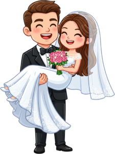 Premium Watercolor Western Wedding Couple Illustration PNG Clipart for Bespoke Invitation Design and Artistic Marriage Celebration Graphics